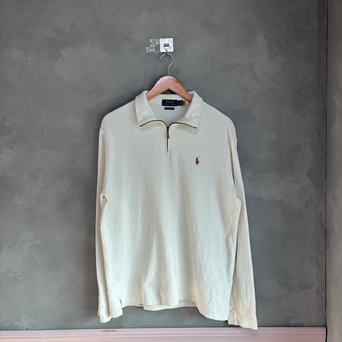 폴로 랄프로렌 반집업 니트 크림 화이트 상품이미지1