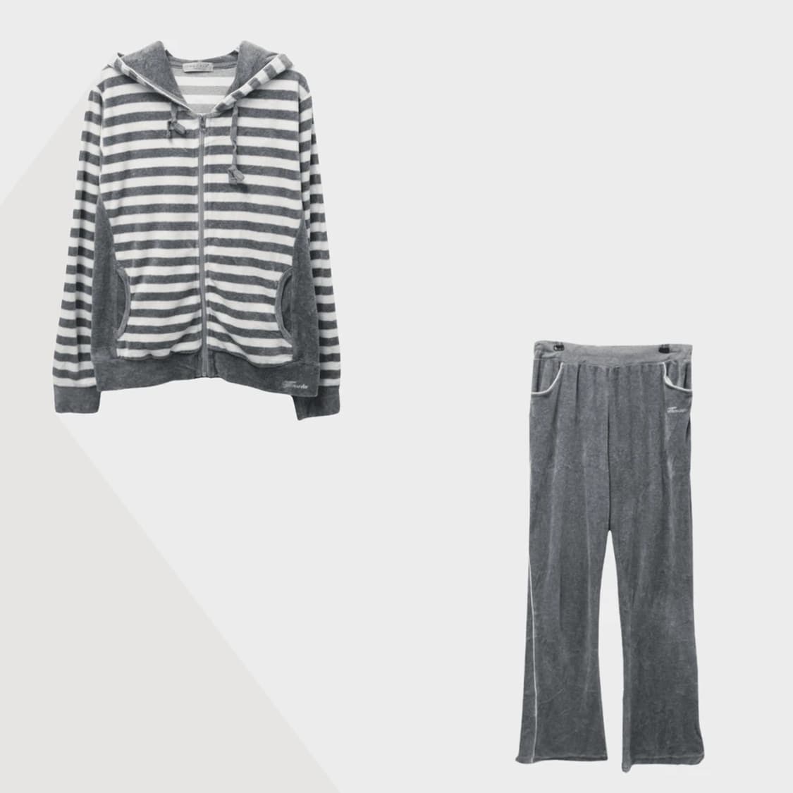 THEORIA 스트라이프 후드집업 팬츠 셋업 61382 상품이미지1
