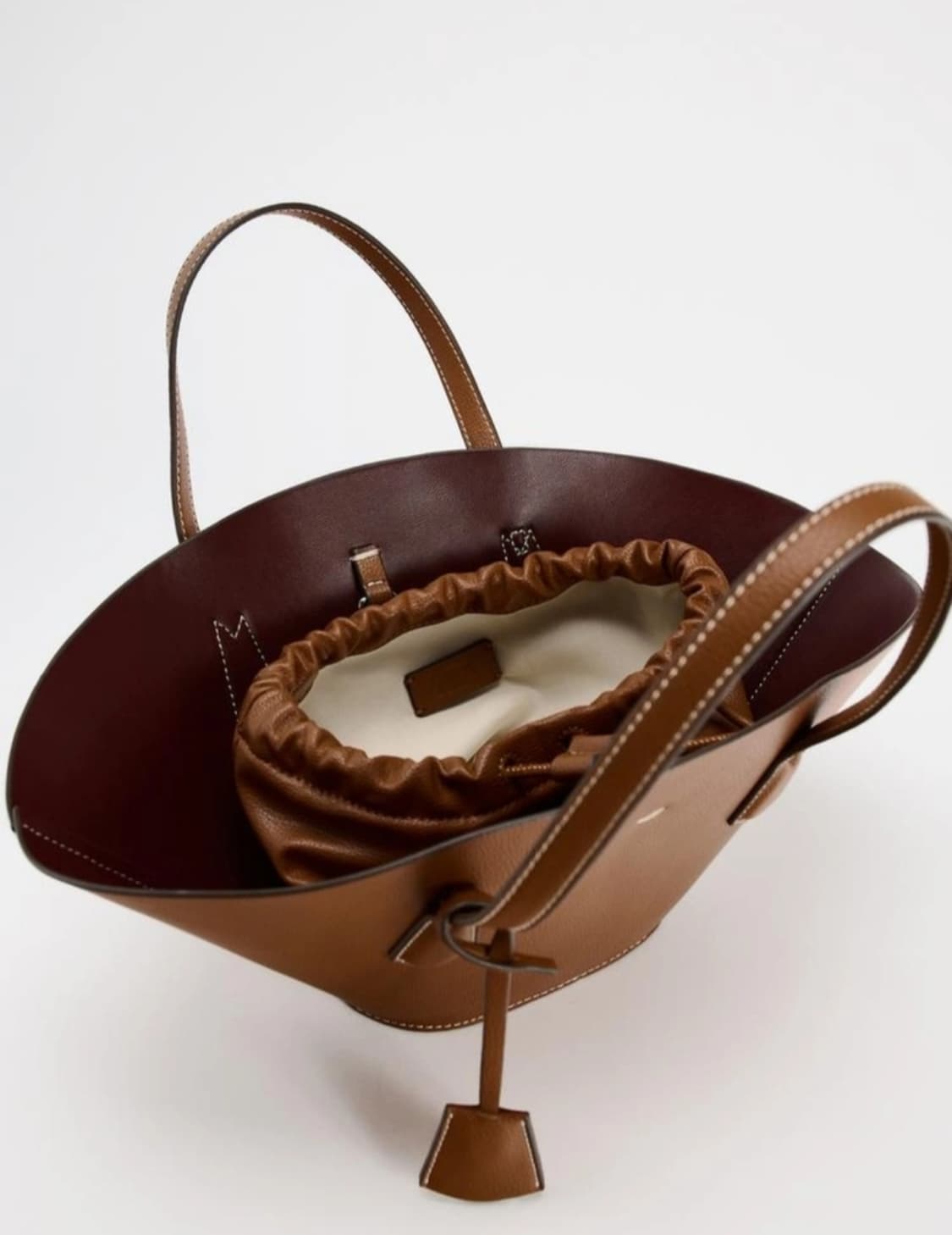 자라 토트백 카멜 상품이미지2