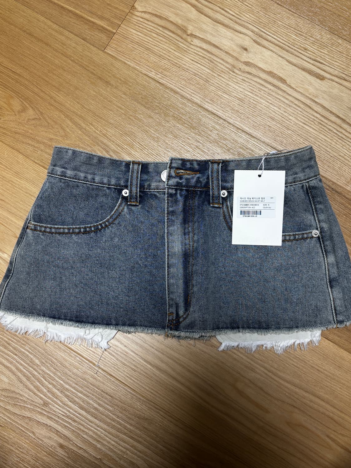 워시드 데님 웨이스트 벨트 [블루] 상품이미지7