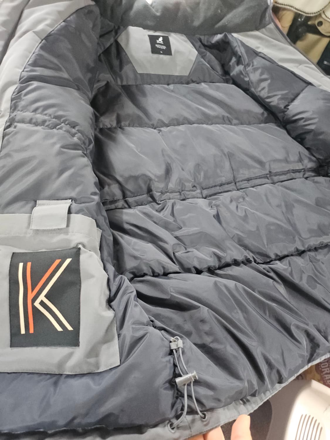 캉골 덕다운 하프 패딩 XL  그레이 상품이미지3