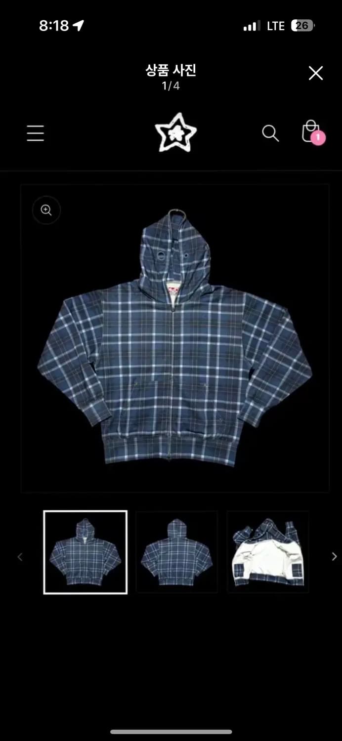 (구합니다) 스타팀 체크후드 구합니다 상품이미지1