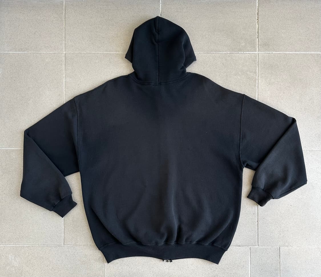 90s 빈티지 러셀 후드집업 블랙 XL 상품이미지2