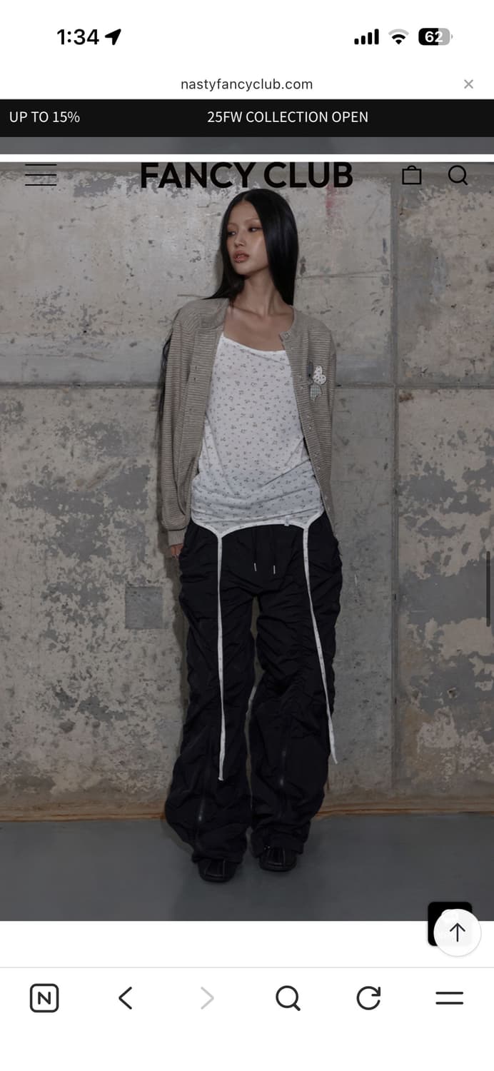 팬시클럽 로우라이즈 나일론 셔링팬츠 상품이미지7