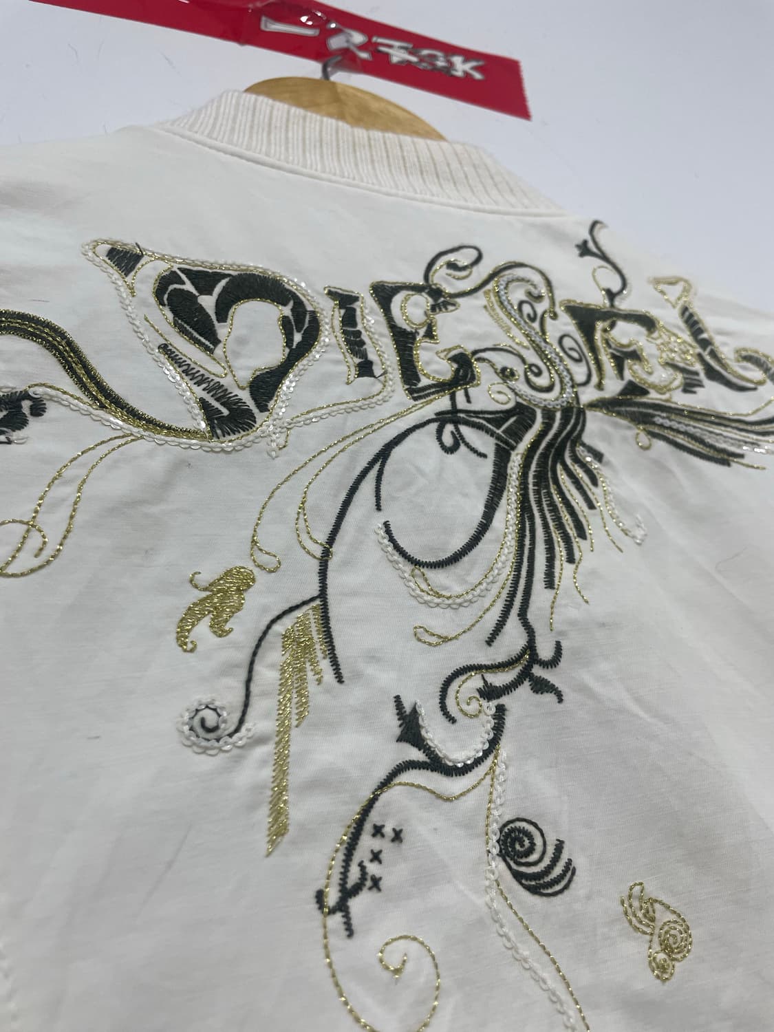 (빈티지)레어 Diesel 디젤 자수 슬림핏 봄버자켓 상품이미지8