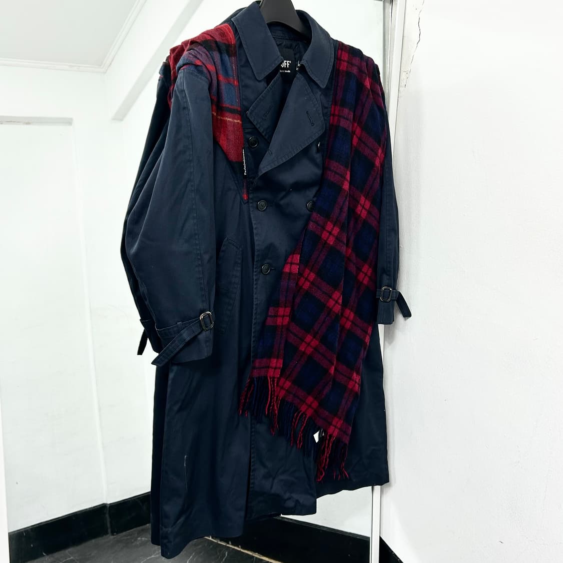 1/OFF Paris 업사이클 우븐 패널 트렌치 코트 상품이미지5