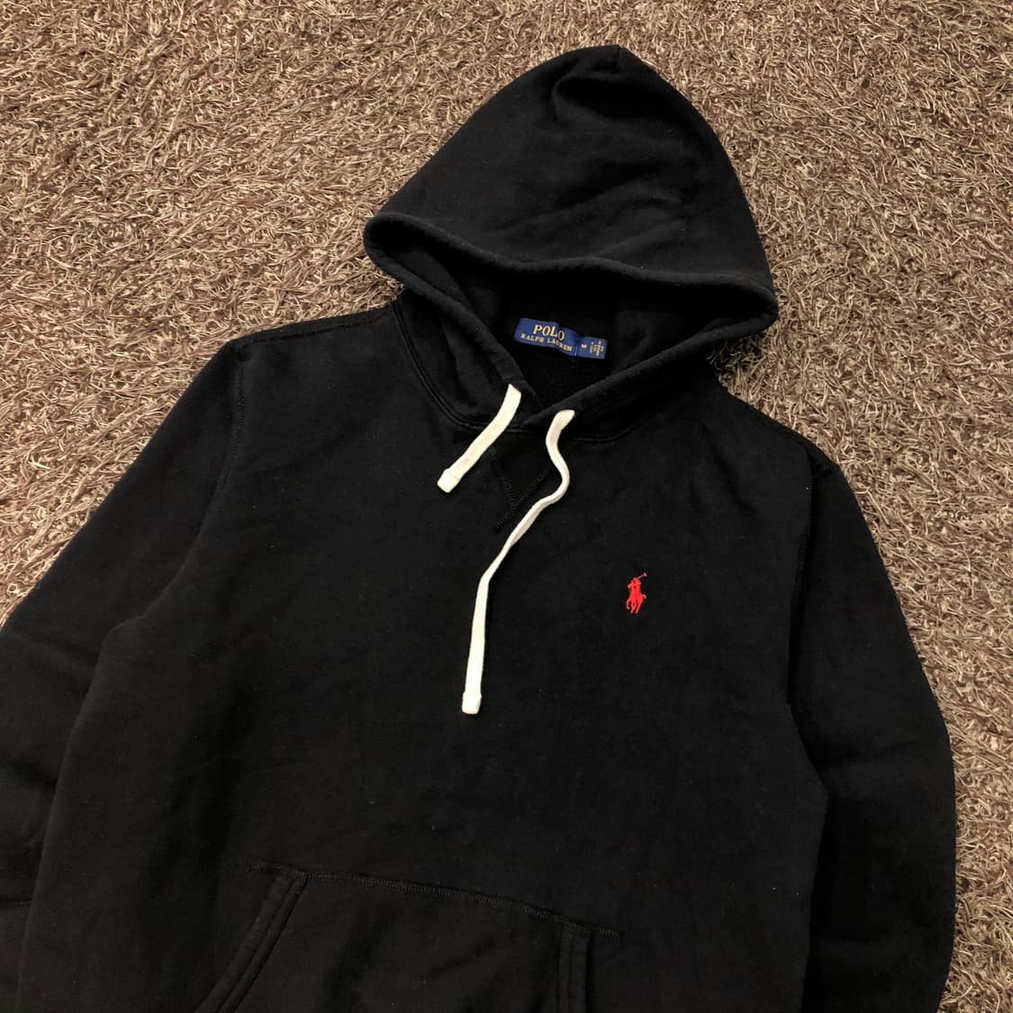 폴로 랄프로렌 포니 블랙 기모 후드티 상품이미지2