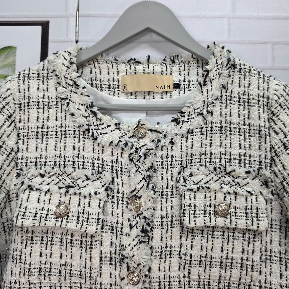아틀리에나인 트위드 긴팔 자켓 프리 사이즈 상품이미지3