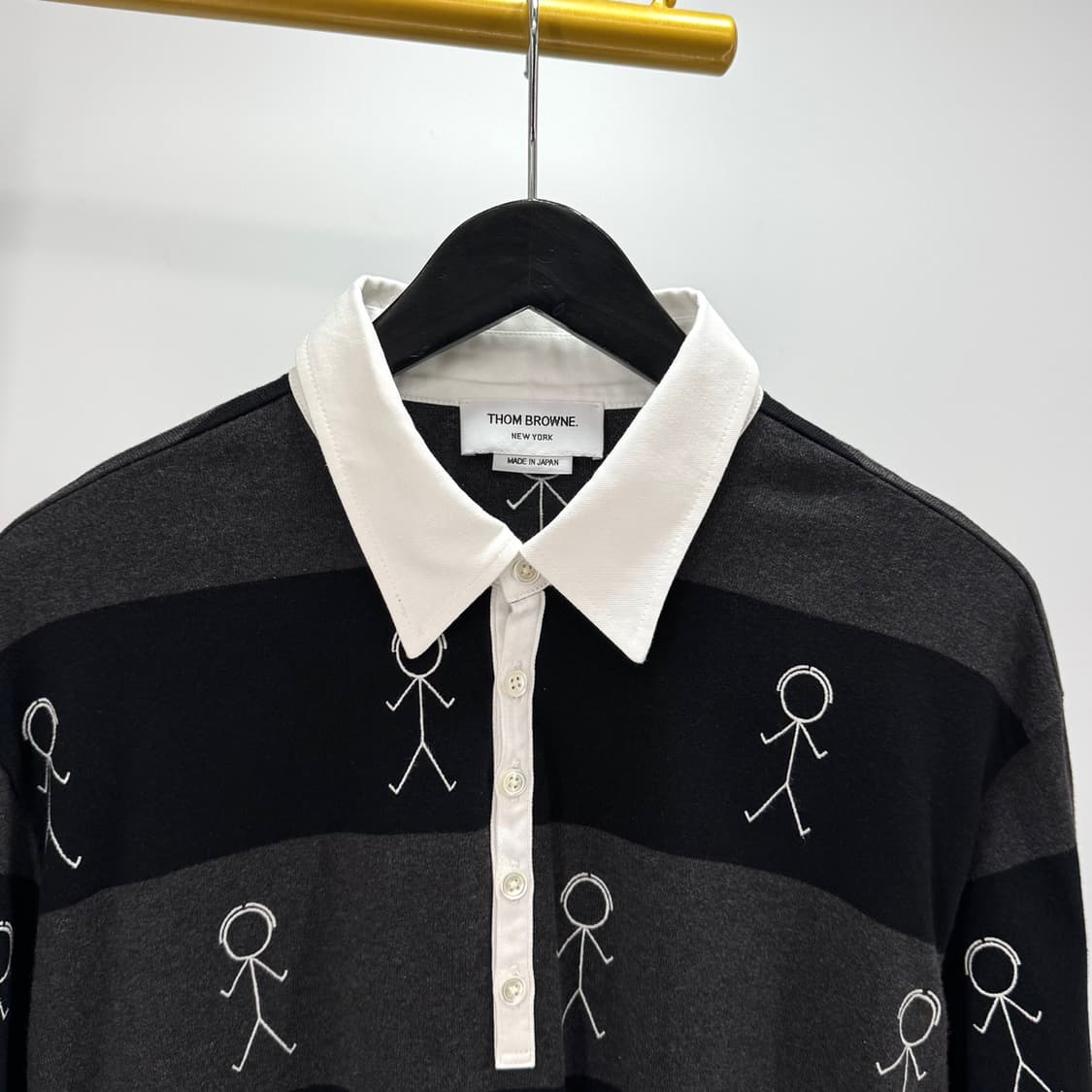 [4사이즈] 톰브라운 사선 PK 긴팔 카라티 티셔츠 (MJP073E) 상품이미지7