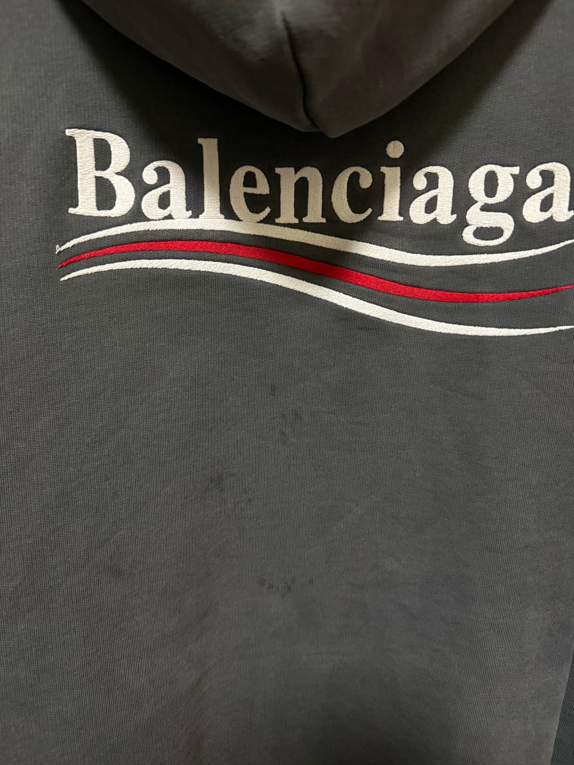 발렌시아가 웨이브로고 폴리티컬 후드 상품이미지5