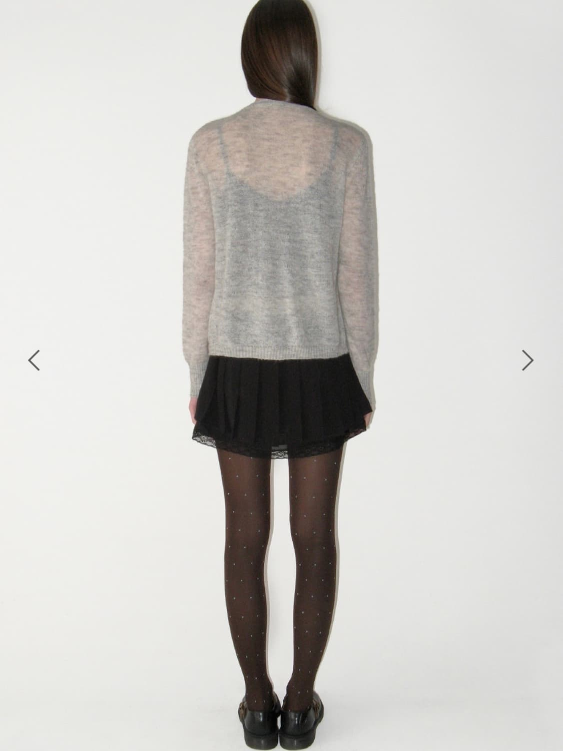 썬번프로젝트 모헤어 시어 가디건 멜란지 그레이 상품이미지2