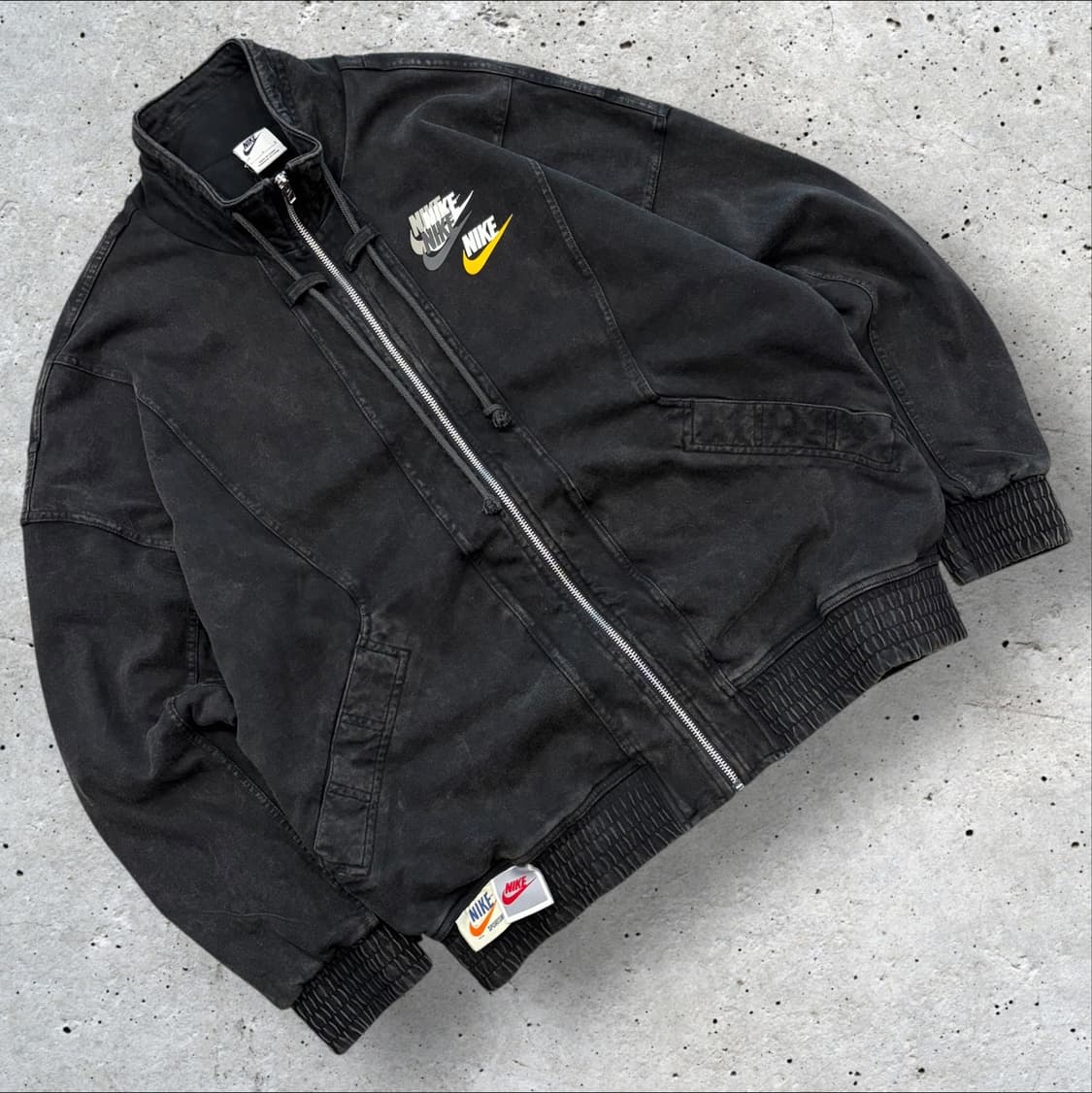 [L] 나이키 NSW 블랙 워싱 집업 자켓 B394 상품이미지1