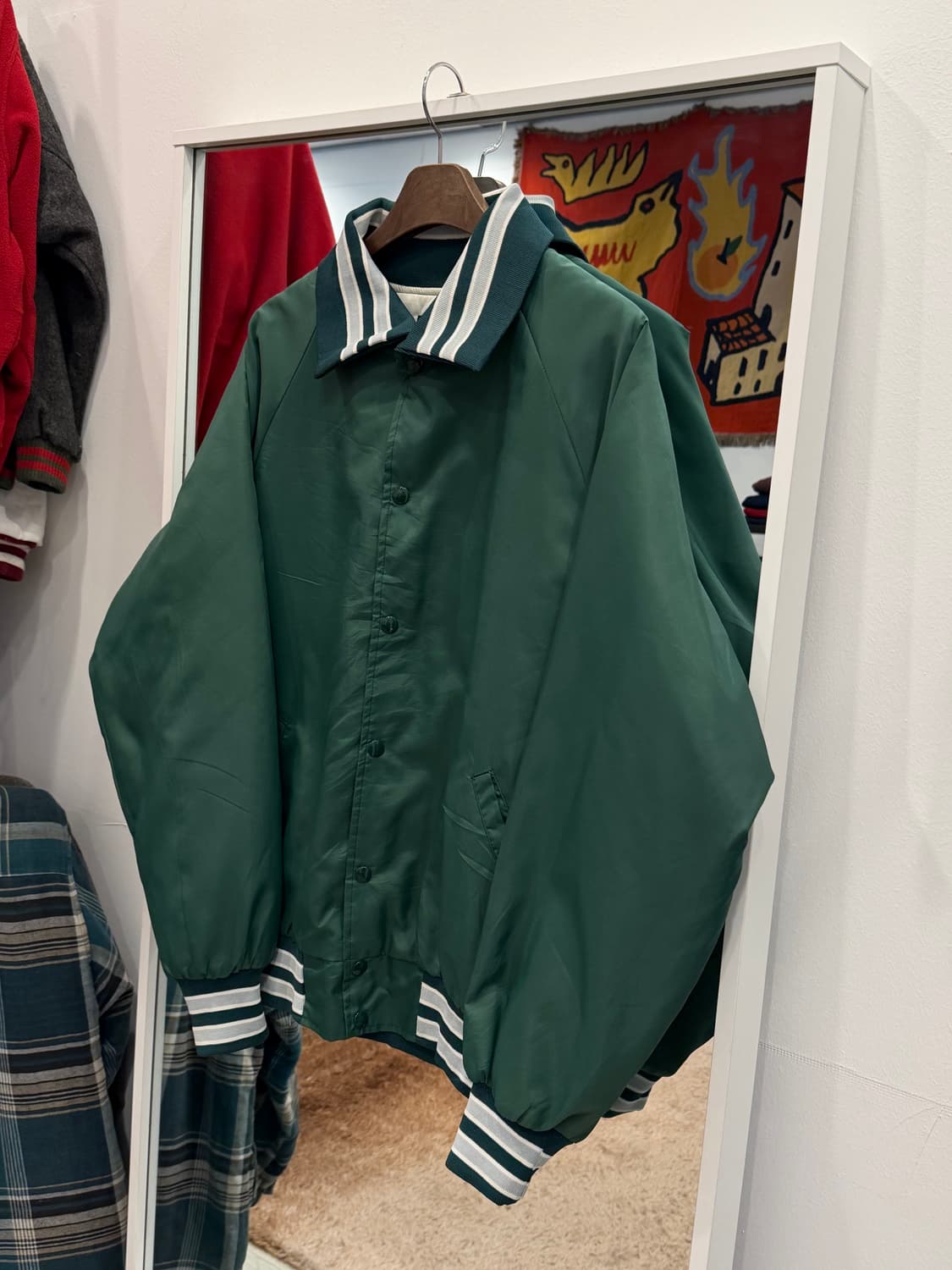 90s Nammet 빈티지 스타디움 새틴 자켓 (made in USA) 상품이미지1