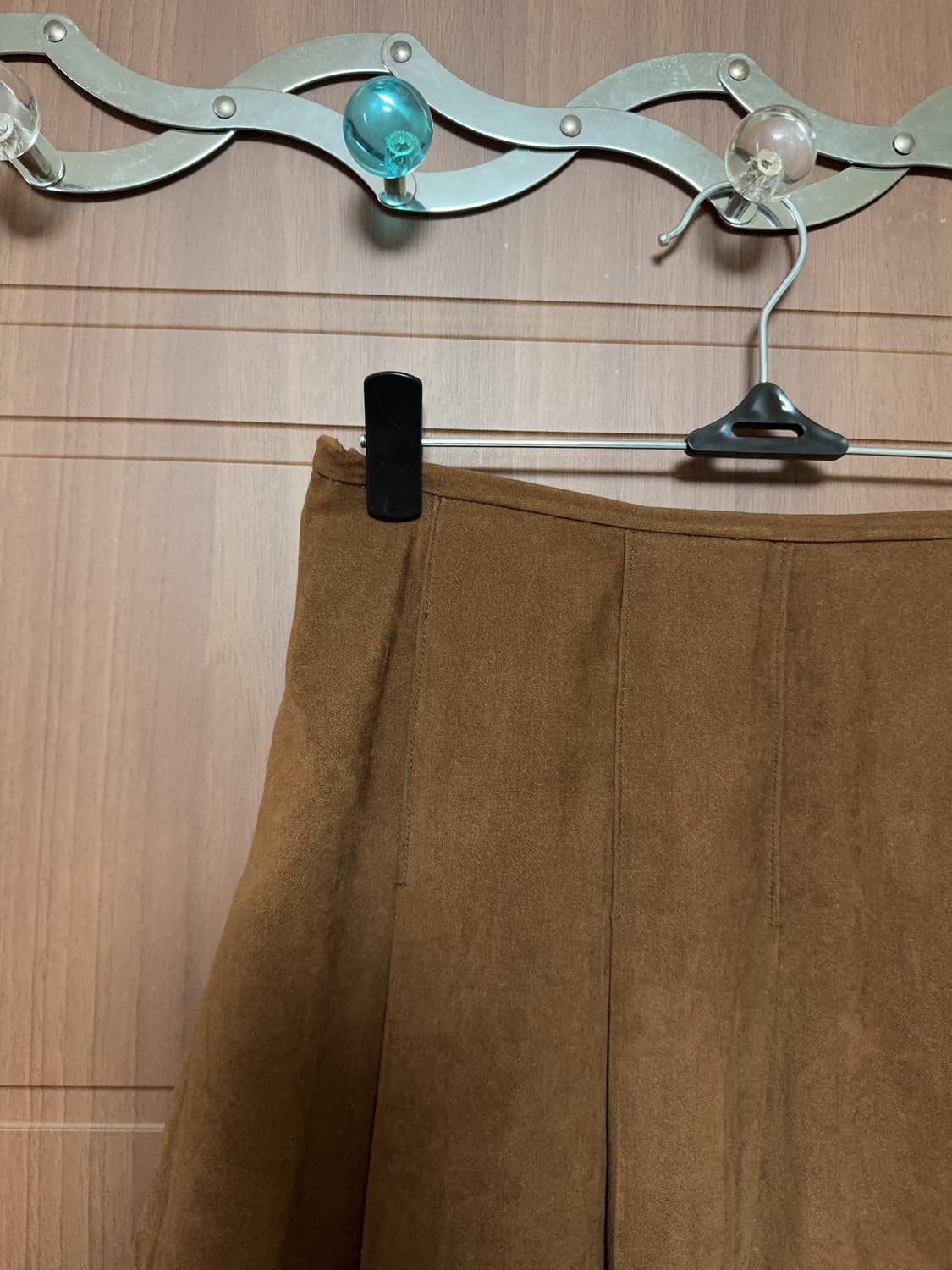 모리걸 하구미 히피 일본 빈티지 브라운 자수 미디 스커트 상품이미지2