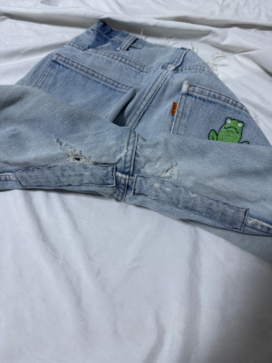 70s usa 리바이스 519 오렌지탭 데님팬츠 탈론 지퍼 상품이미지6