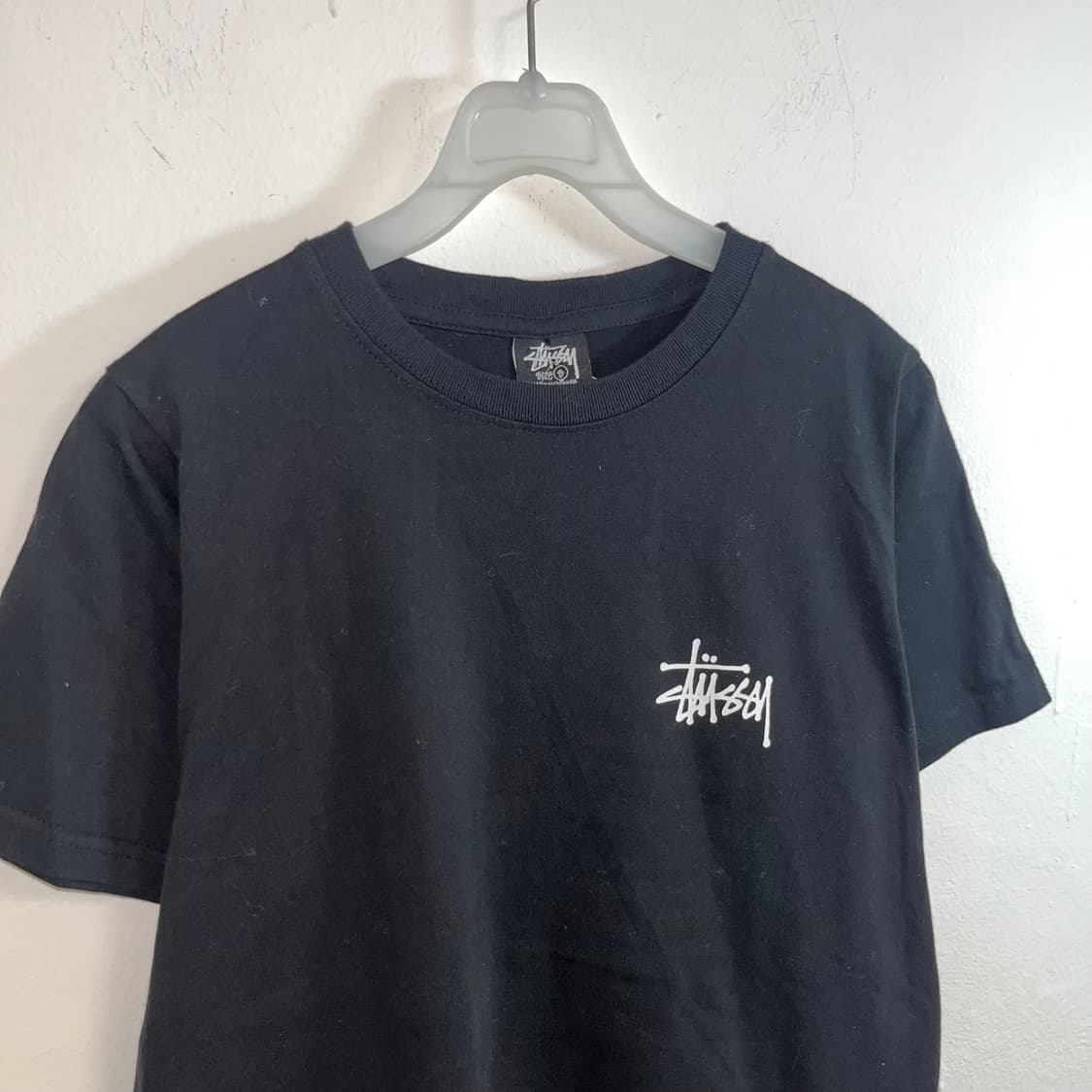 Stussy Black Stock Logo T-Shirt 상품이미지5
