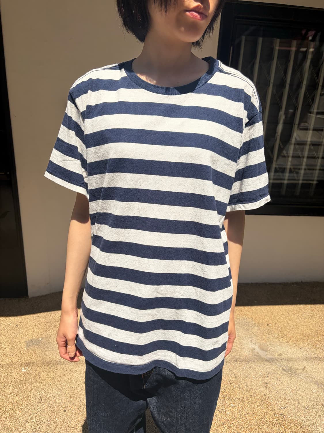Levi's 네이비 스트라이프 반팔 티셔츠 L 상품이미지2