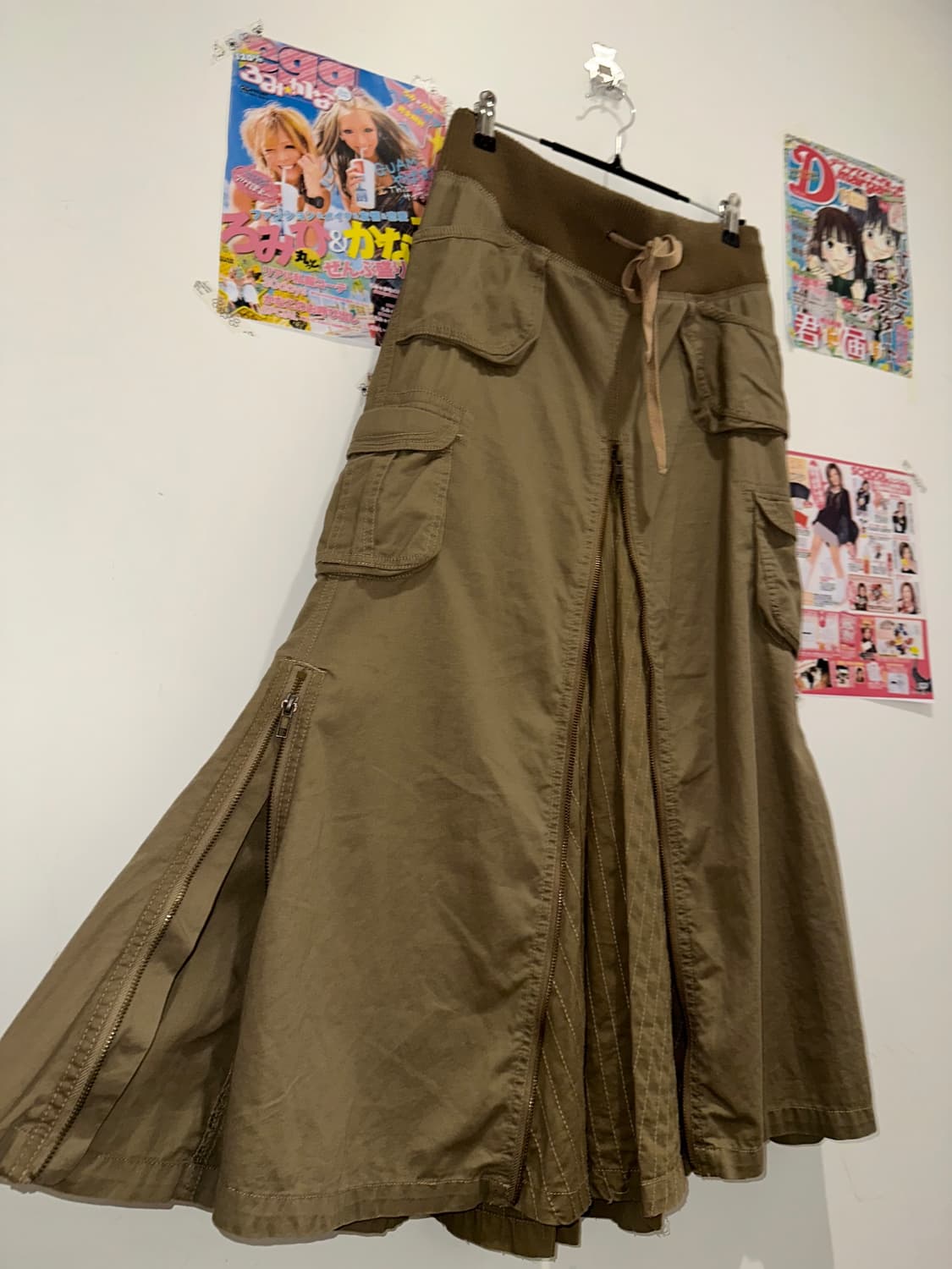 G.O.A khaki long skirt 상품이미지5