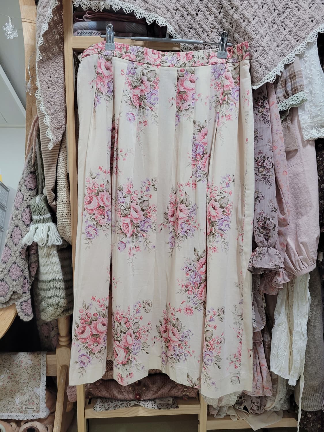 빈티지 러블리 플라워 스커트 상품이미지1