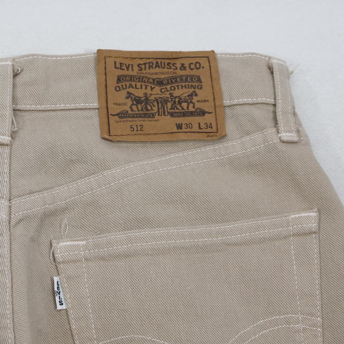 90's 리바이스 512 베이지 진 (남성용 30) 상품이미지9