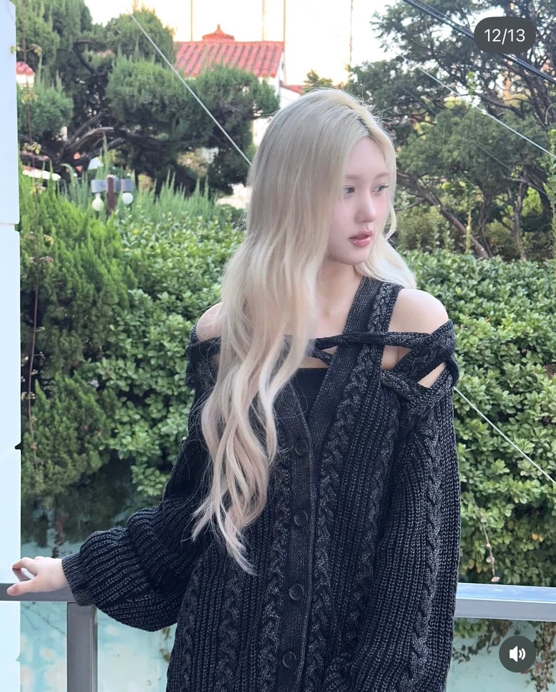 [아이브 가을 착용] 글렌 마틴스 x h&m 케이블 니트 가디건 블랙 상품이미지8