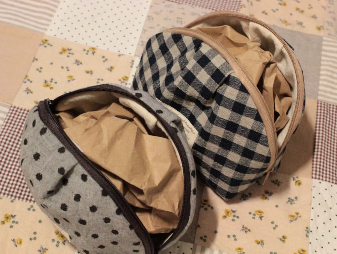 핸드메이드 핀턱 지퍼 파우치 상품이미지3