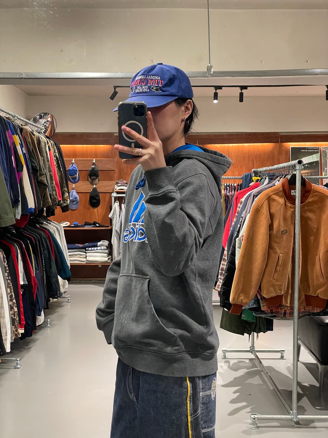 아디다스 빅로고 후드 집업   상품이미지4