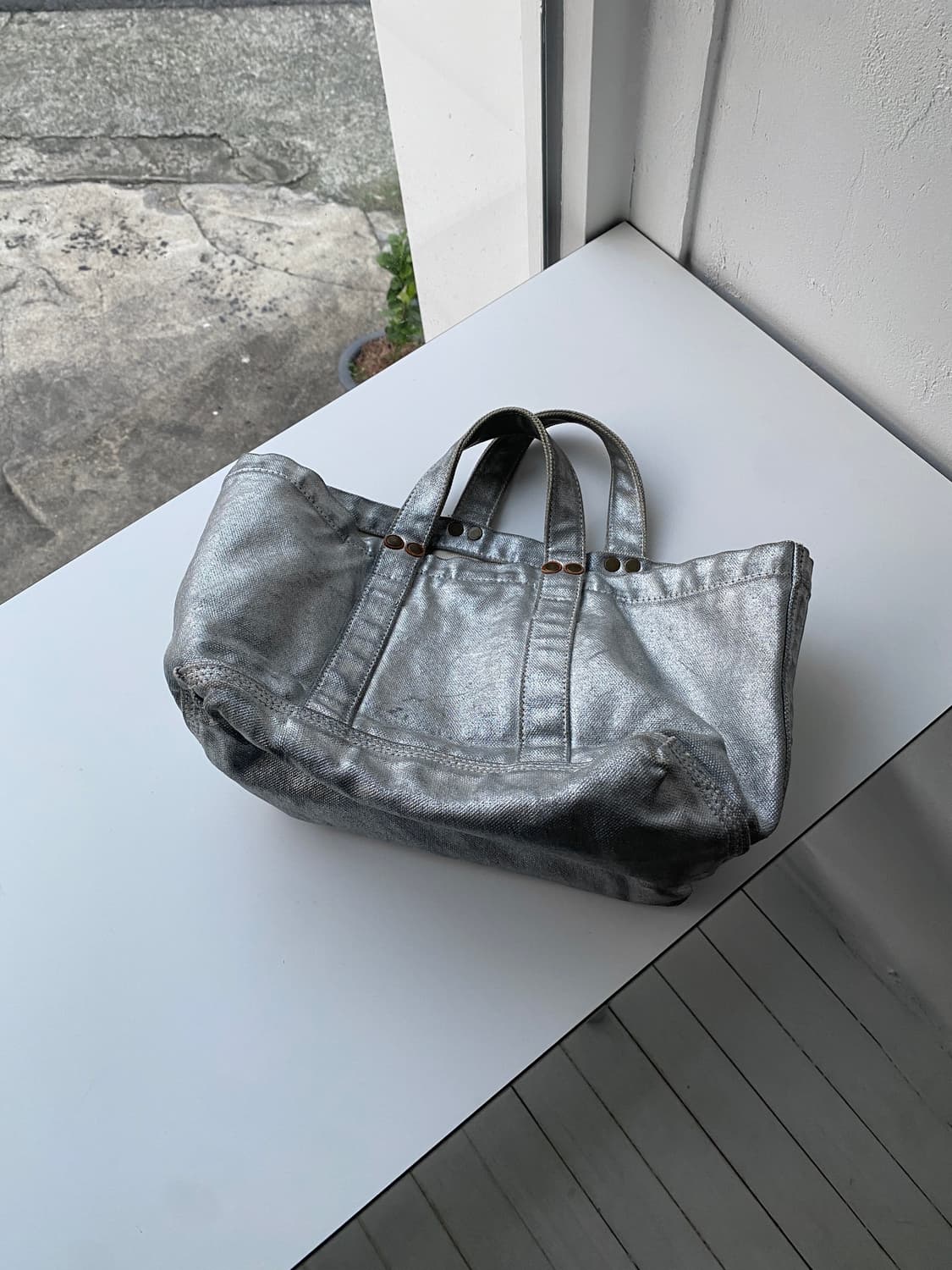 [Kapital] 실버 캔버스 토트백 상품이미지2