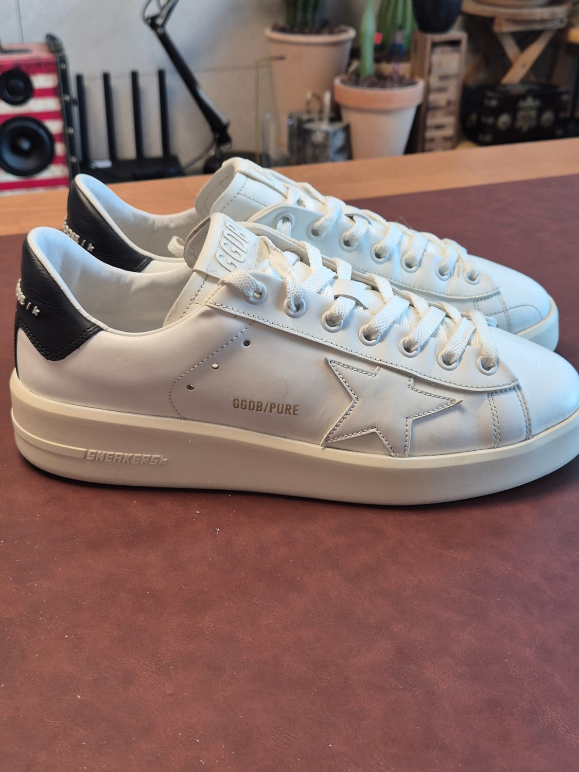 250-255(39) 정품 골든구스 퓨어스타화이트 블랙탭 스니커즈 상품이미지1