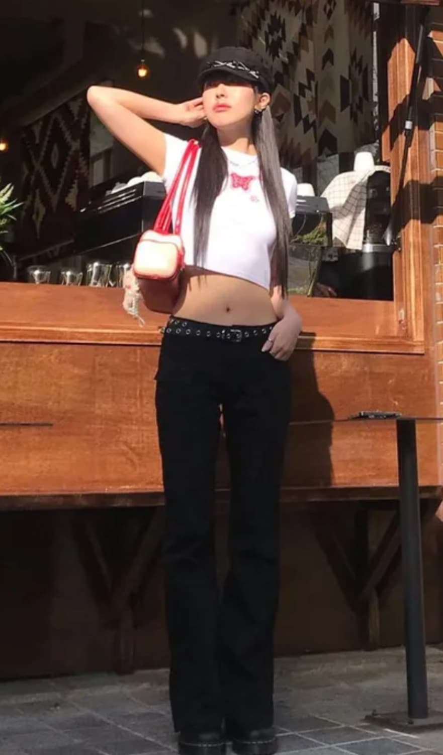 유희 부츠컷 블랙 팬츠 상품이미지1