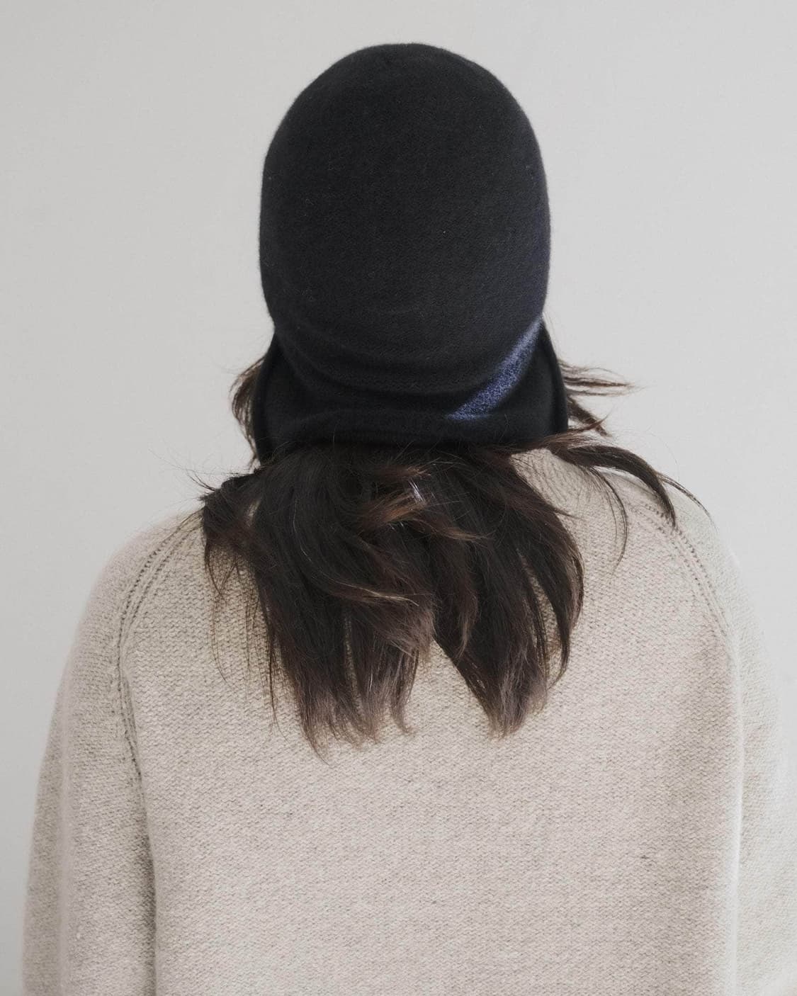 베이스레인지 25fw Tier 캐시미어 후드 비니/블랙 상품이미지2