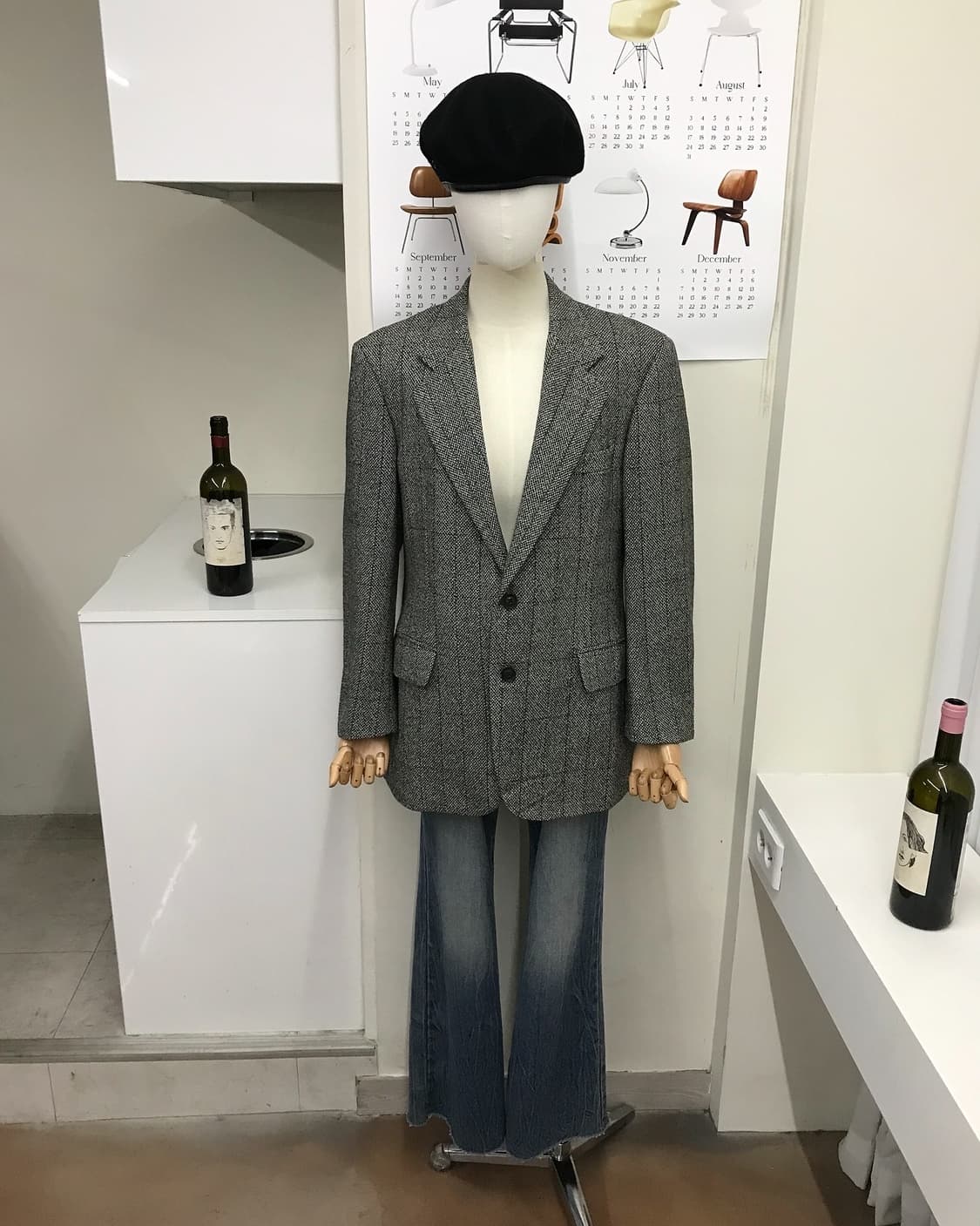 버버리 체크 대디핏 울 자켓 상품이미지7