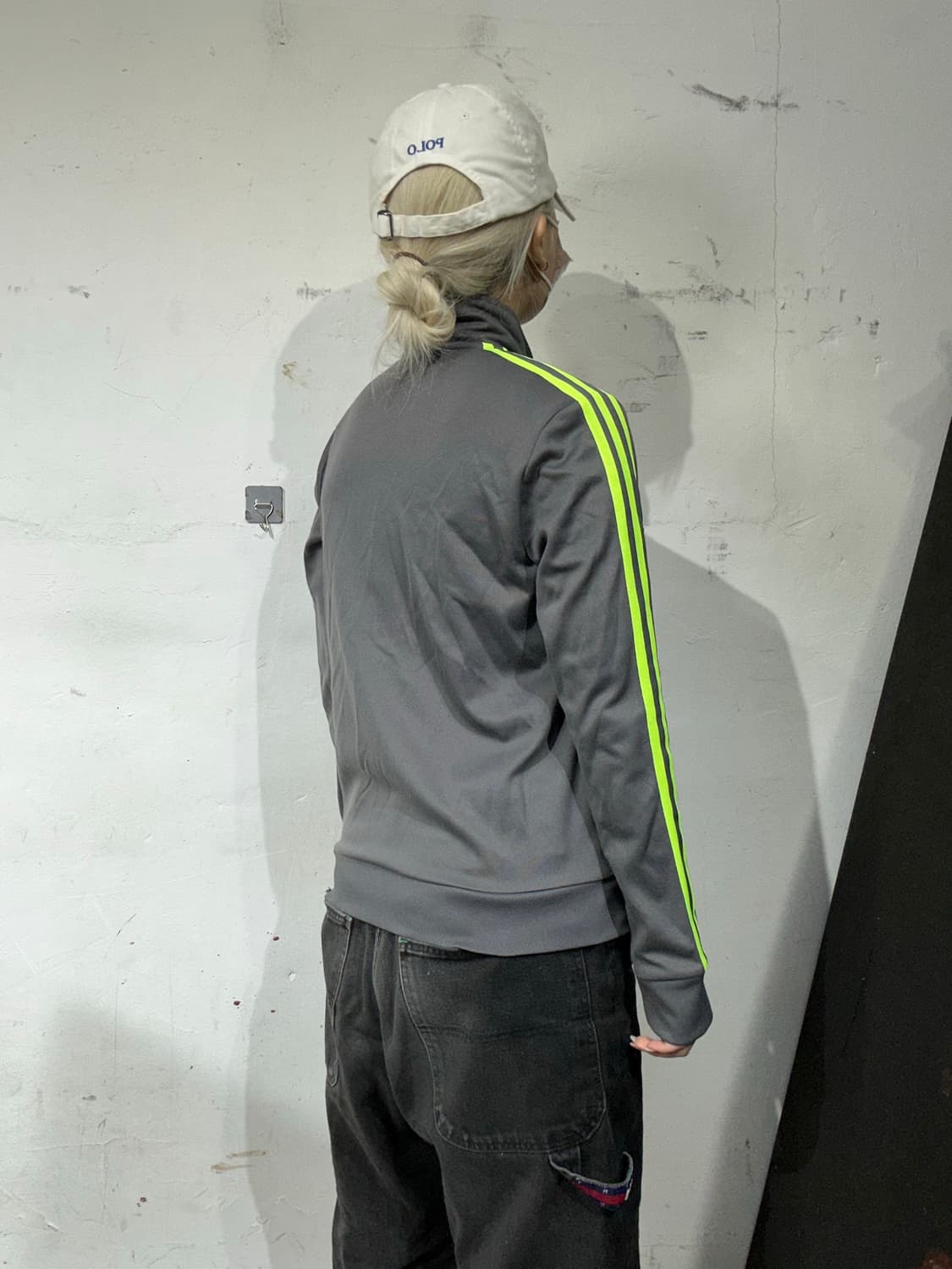 아디다스 차콜 네온 삼선 트랙탑 져지 90 상품이미지3