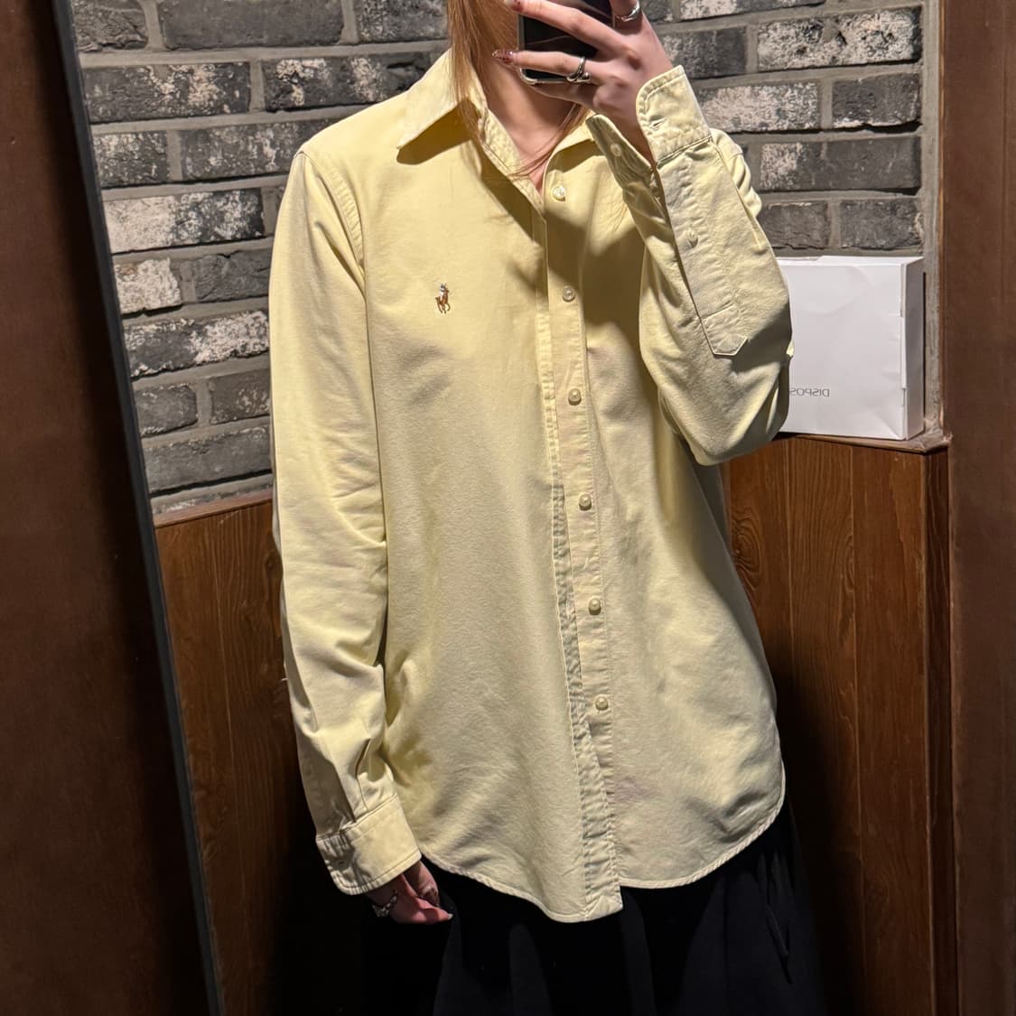 S) 폴로 랄프로렌 클래식핏 옥스포드 셔츠 옐로우 상품이미지8