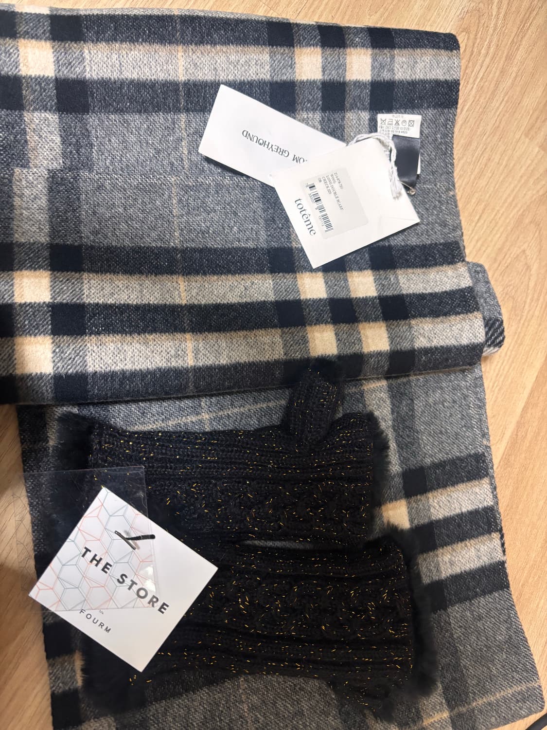 토템 체크 머플러 + 한섬 편집샵 장갑 톰그레이하운드  상품이미지2