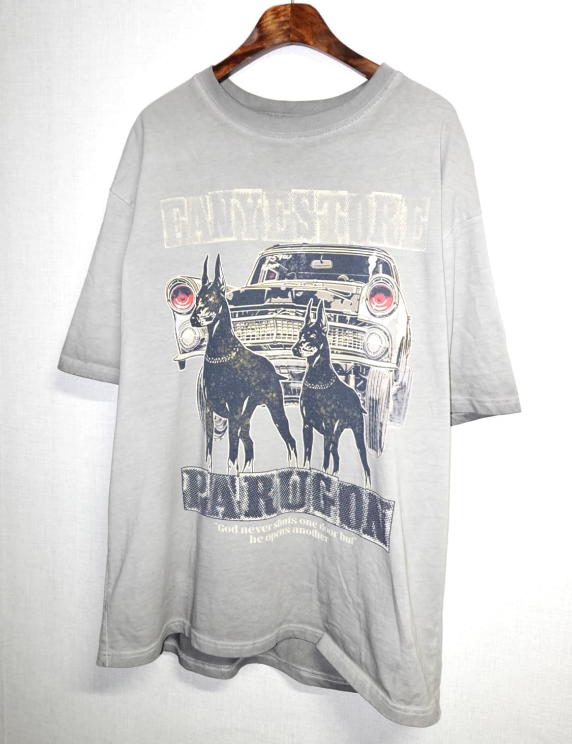 도베르만 그래픽 오버사이즈 피그먼트 티셔츠 상품이미지2