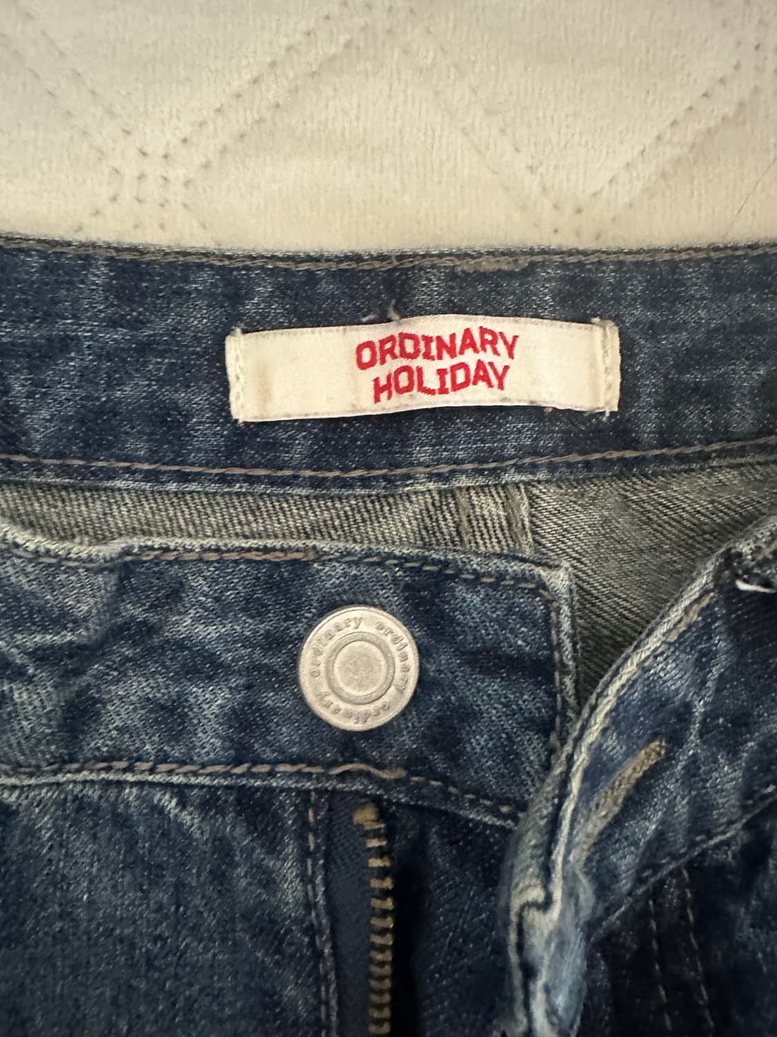 ORDINARY HOLIDAY 데미지 와이드 청바지 상품이미지3