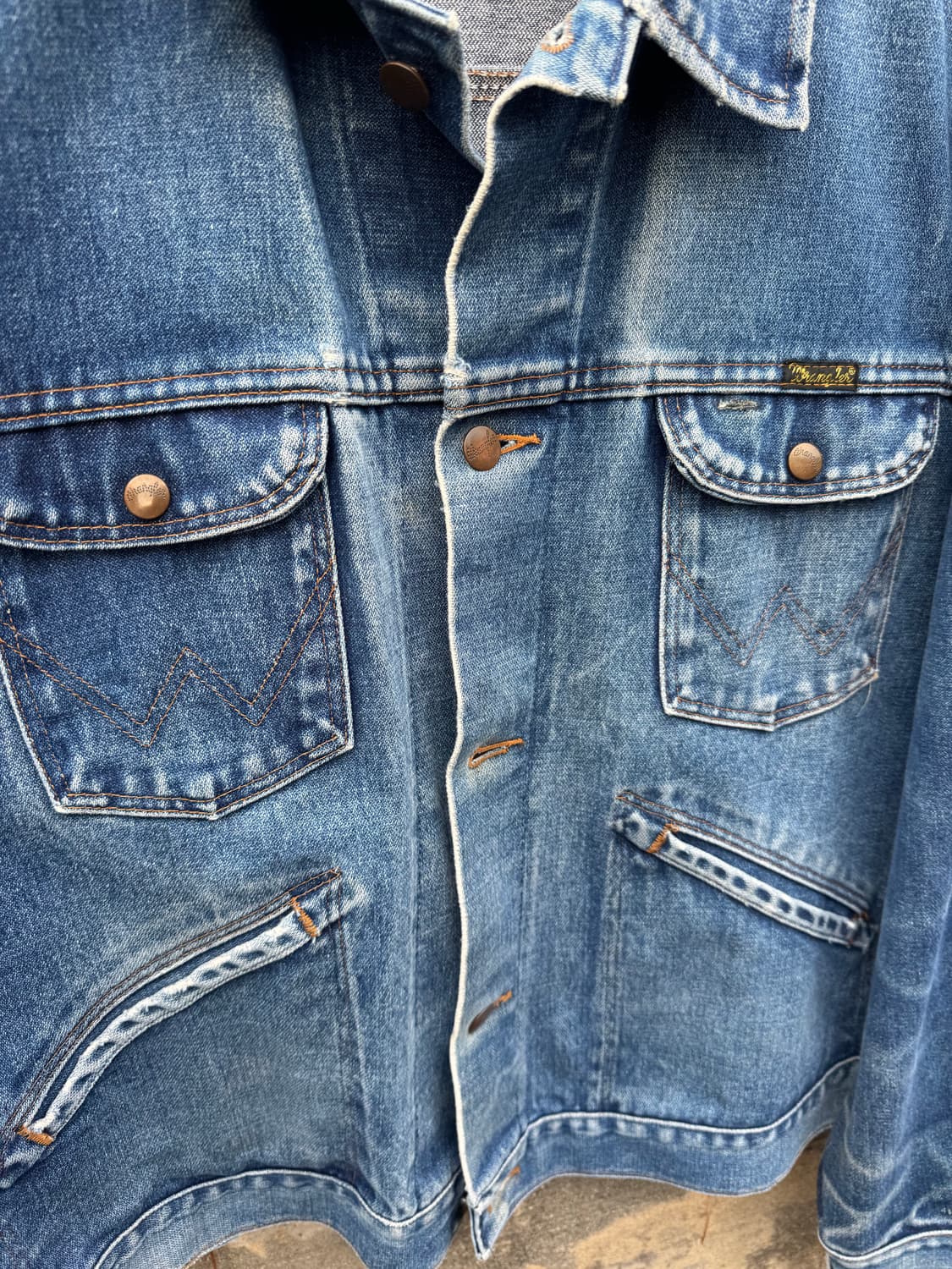 70~80s 랭글러 빈티지 74126nv 웨스턴 데님 트러커 자켓 상품이미지5