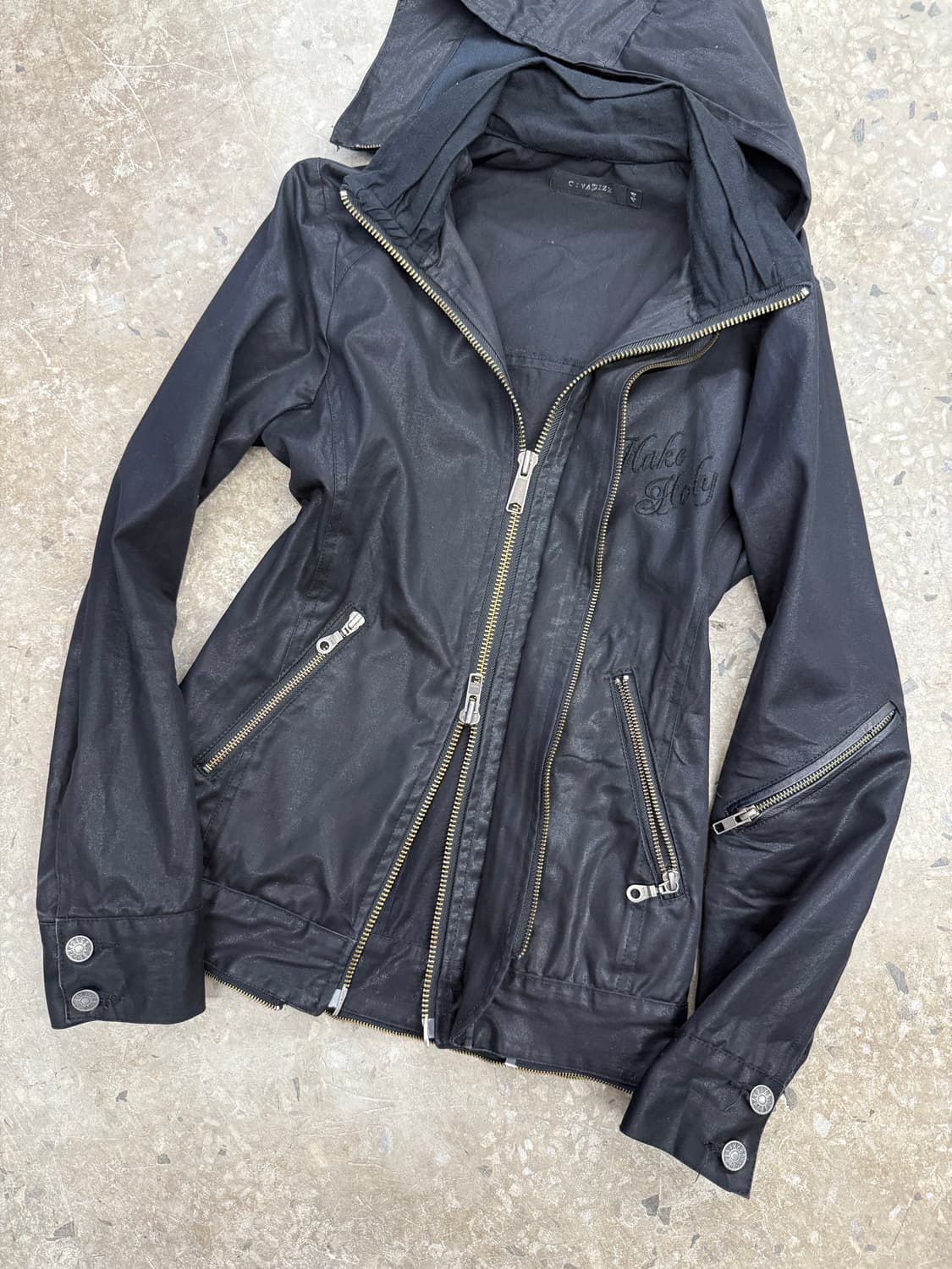 락시크 2way 자수 코팅 자켓 상품이미지9