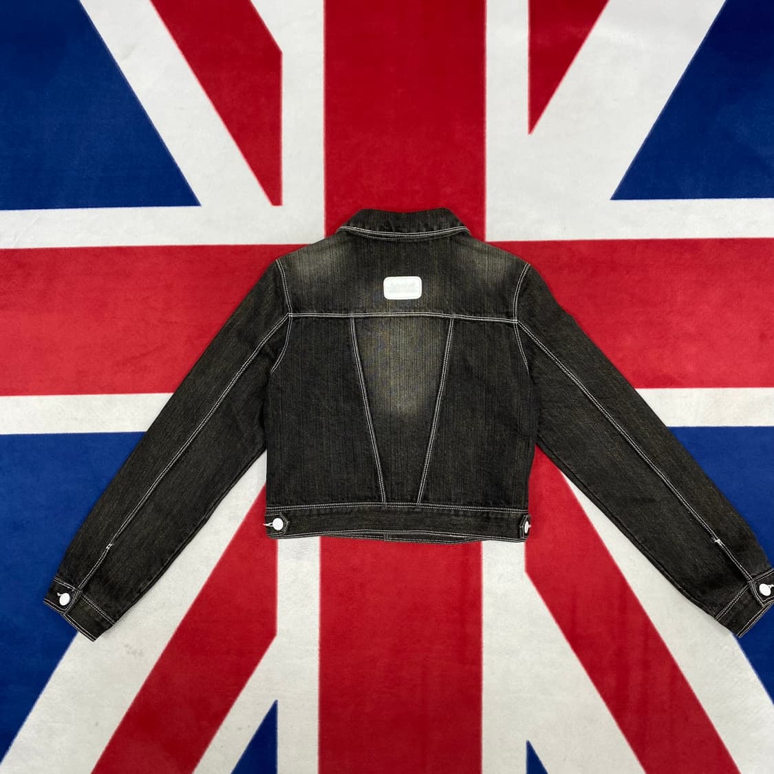 리바이스 크롭 흑청데님 자켓 실측 여성44 상품이미지5