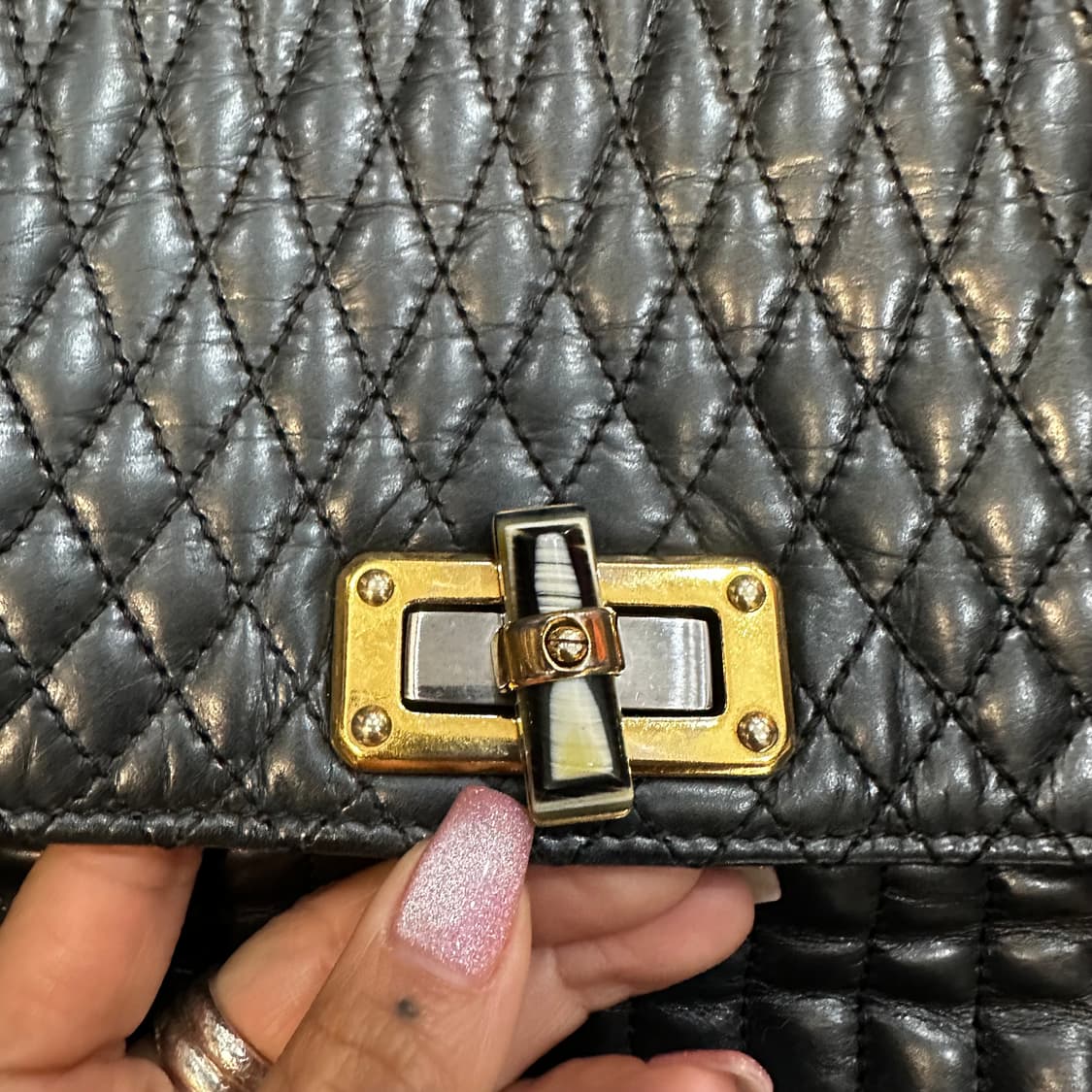 랑방 이태리랑방 퀄팅 체인 해피백(숄더백) 상품이미지3