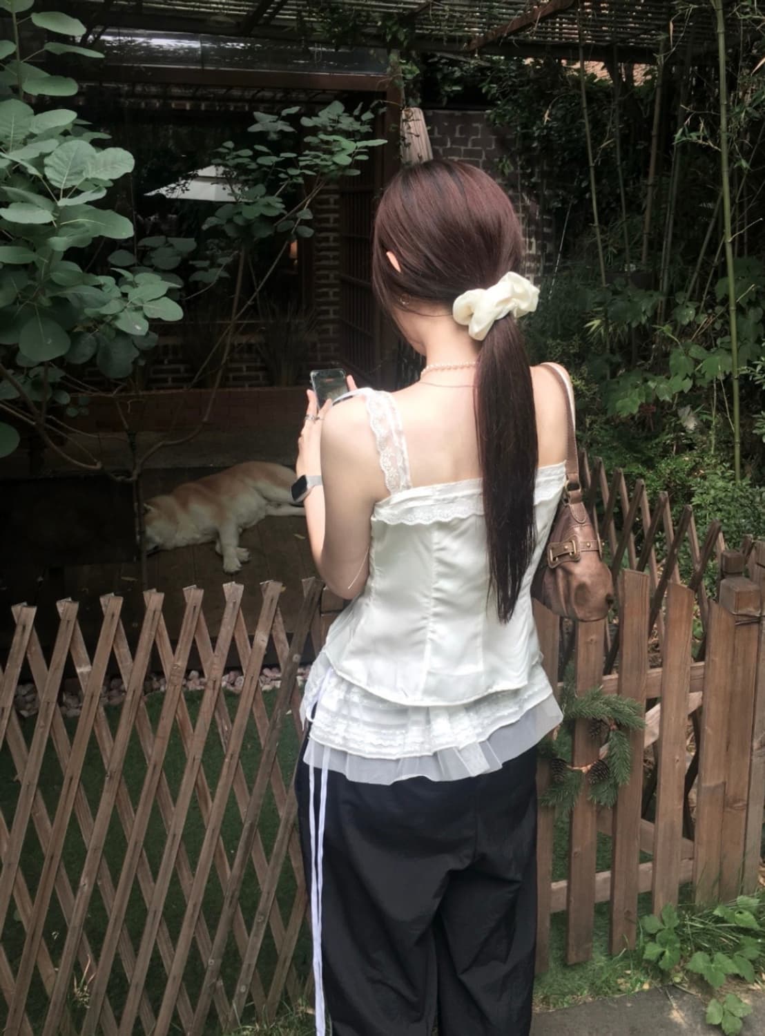 딧소어 ditsor 일루젼 프릴 벨트 레이어드 스커트 화이트 상품이미지7