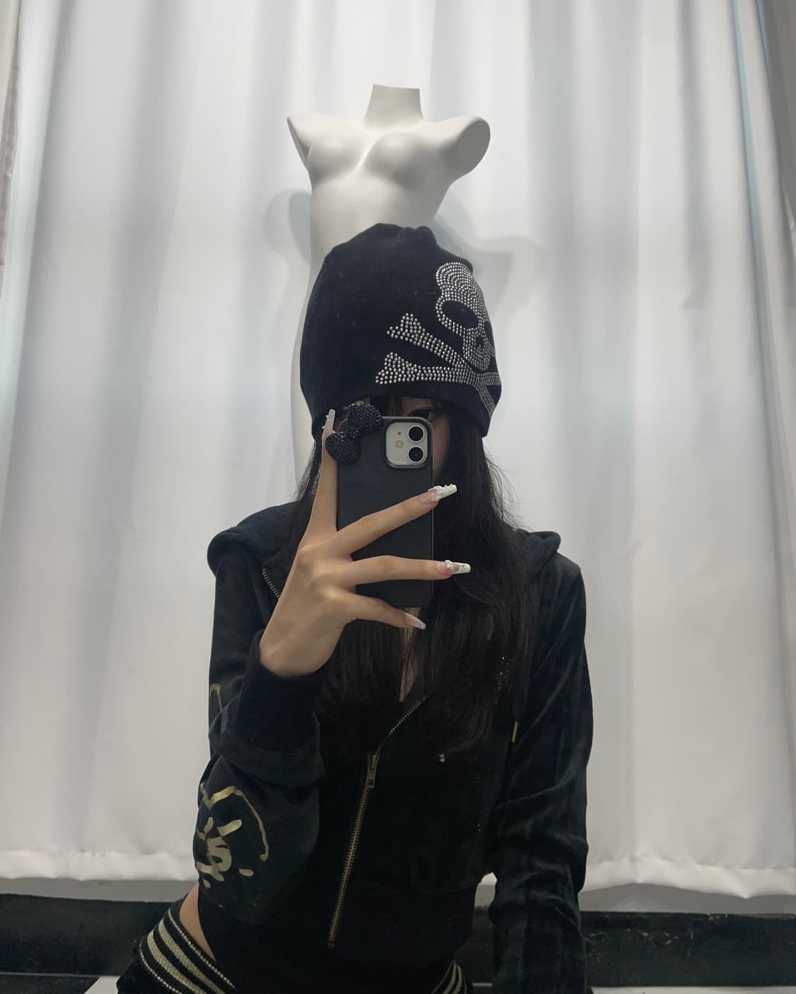 🎸스컬 비즈 디테일 비니🎸 상품이미지4