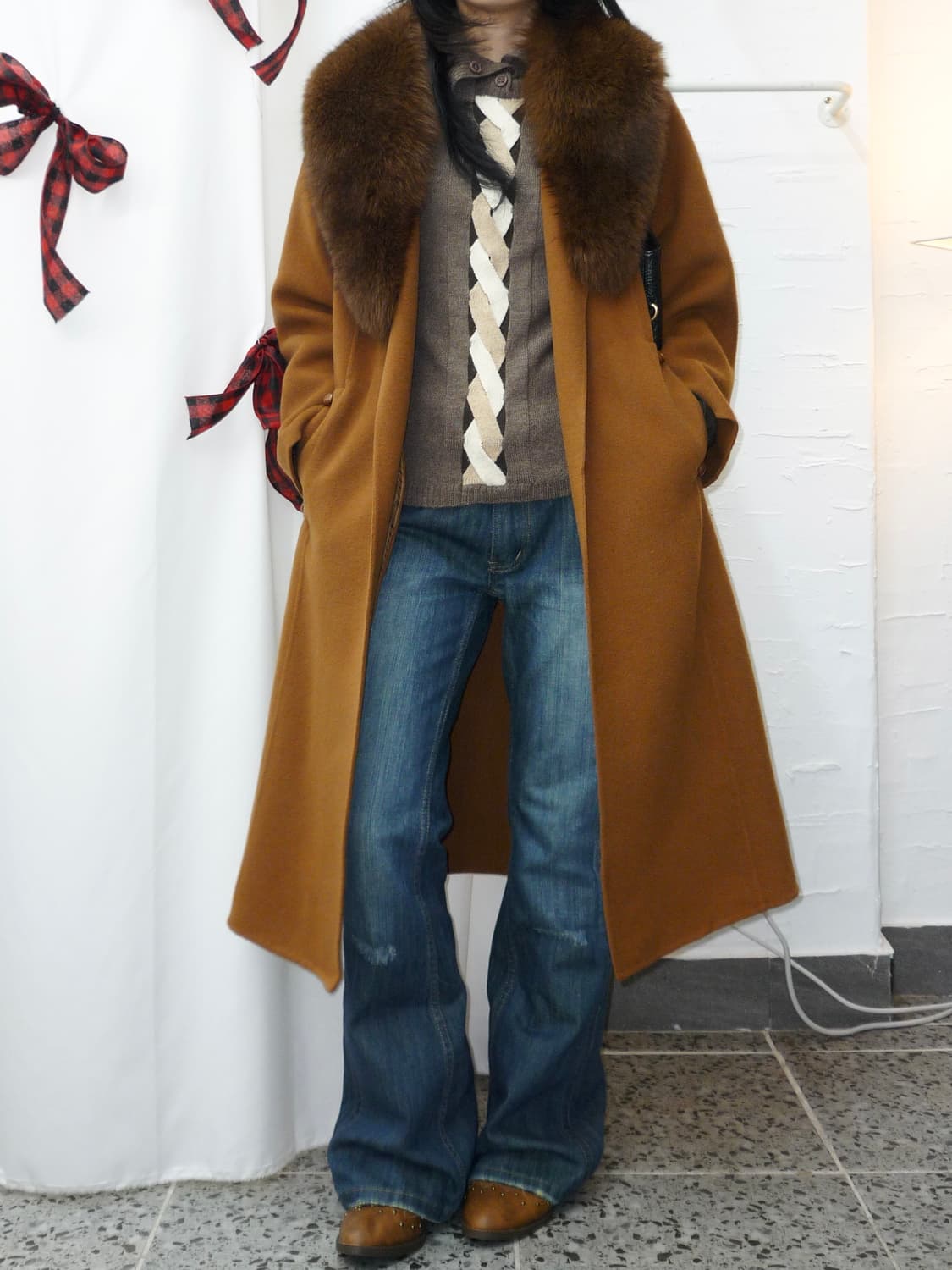 caramel sand wool coat 상품이미지5