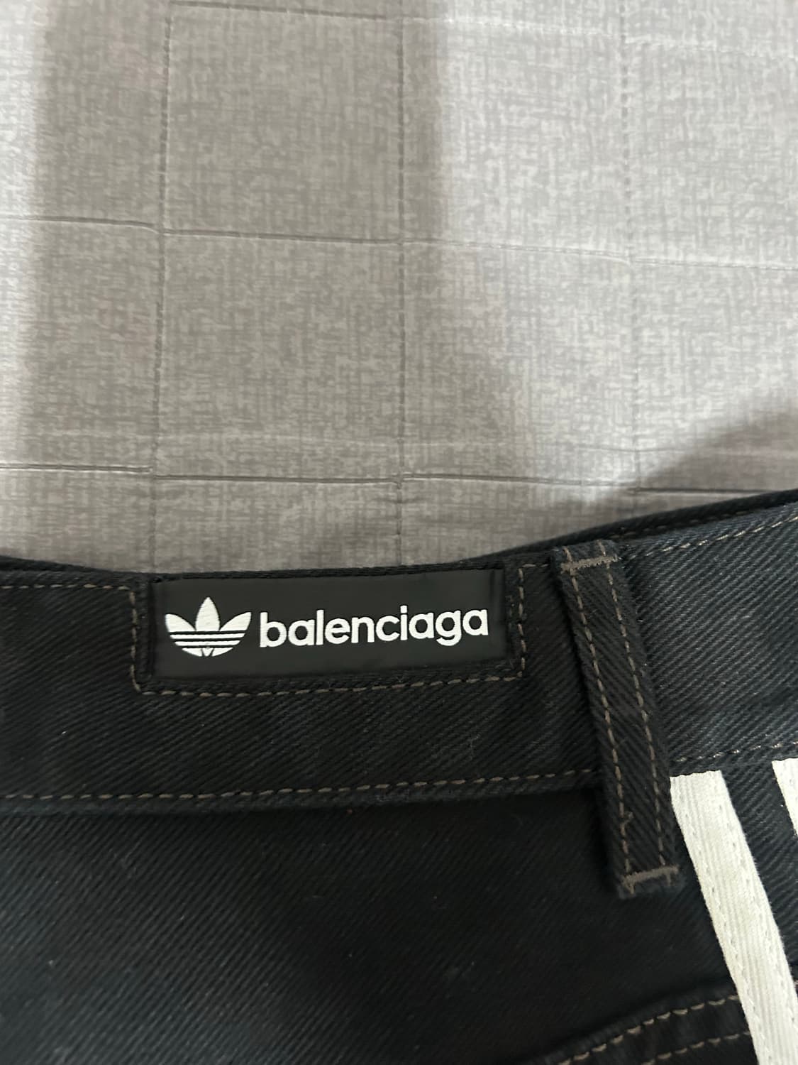 [S] 발렌시아가 아디다스 흑청 데님 쇼츠 팬츠 상품이미지6