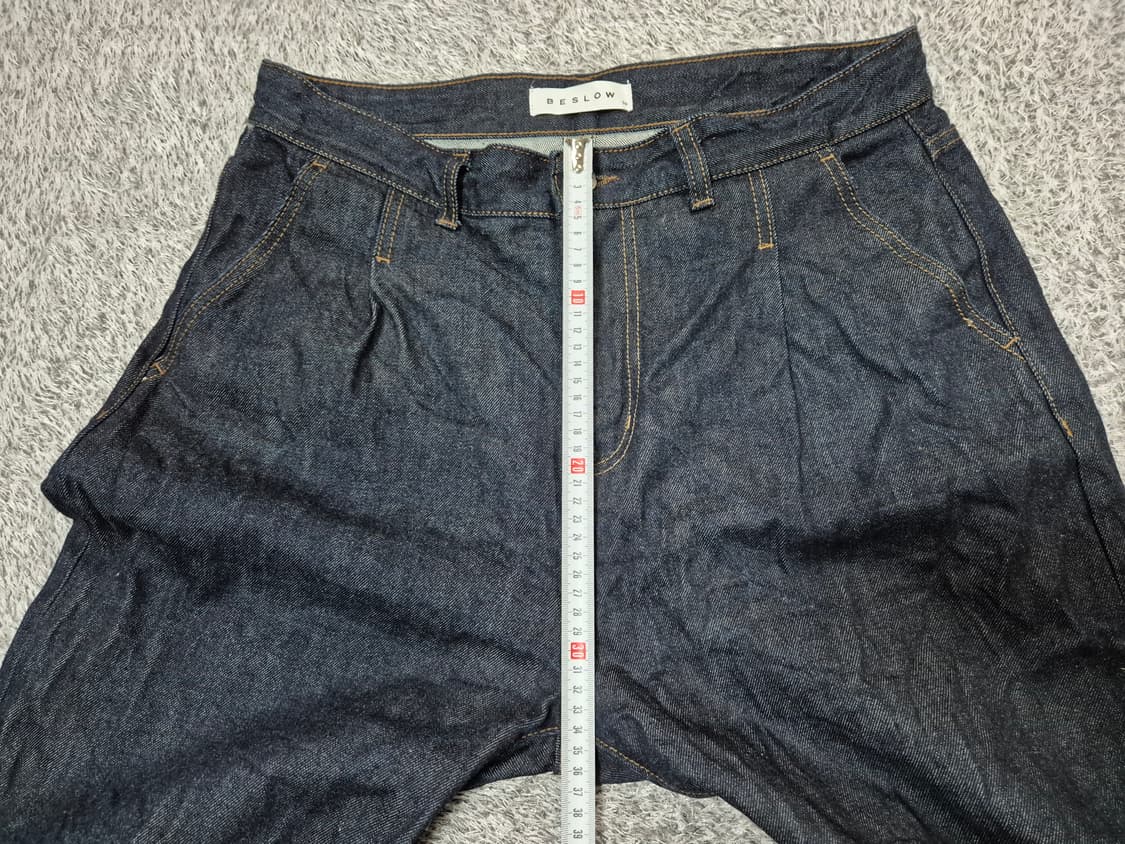 비슬로우 남성 원턱 데님 팬츠 34 상품이미지10