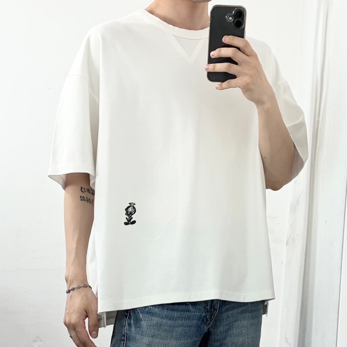 송지오 옴므 X 루니툰 트위티 반팔 티셔츠 상품이미지2