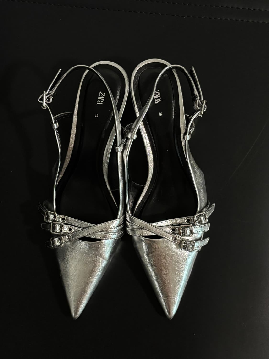 자라 실버 슬링백 39 (250) 상품이미지4