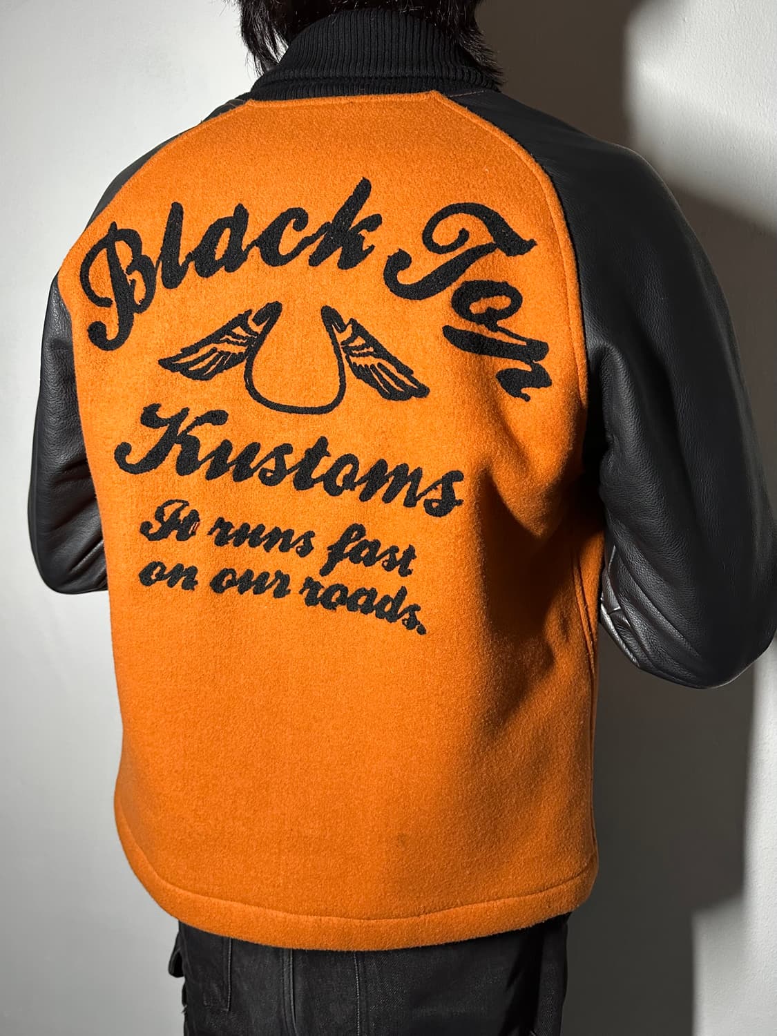 Russell Blacktop Varsity Jacket (Orange) 상품이미지1
