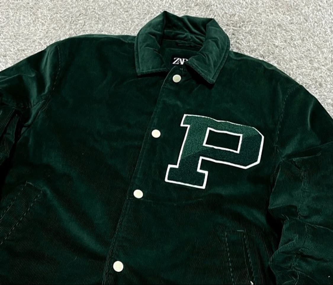 자라 ZARA 코듀로이 바시티 자켓  100/L 상품이미지2